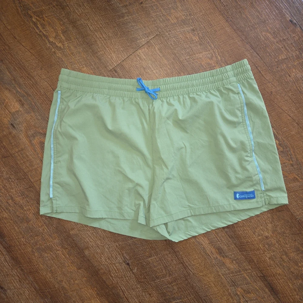 Cotopaxi Brinco Shorts Womens Retro Outdoors Elastic Waist Green Blue Size L - Picture 2 of 9
